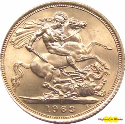 (image for) 1963 QUEEN ELIZABETH II Gold Sovereign